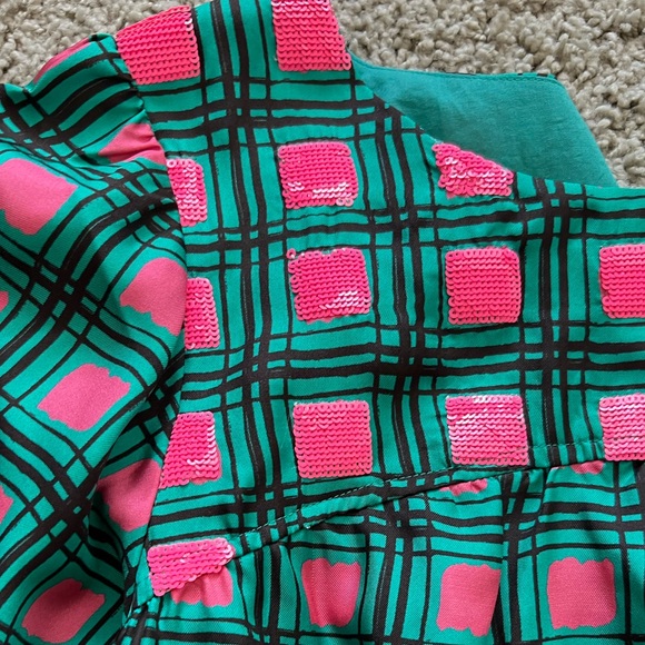 Manoush Arty Tartan SILK shift dress - Picture 14 of 15